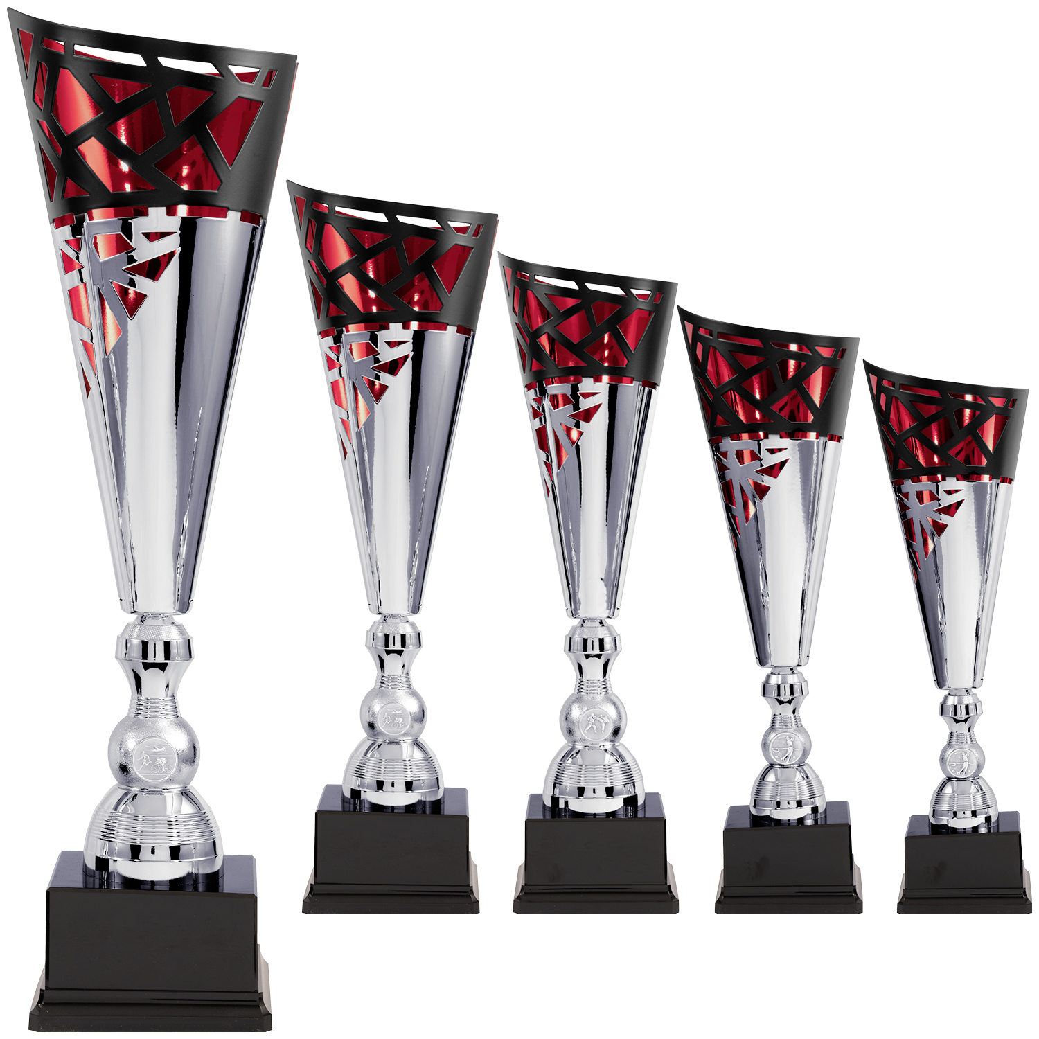 Pokalserie in Silber und Rot (8600)