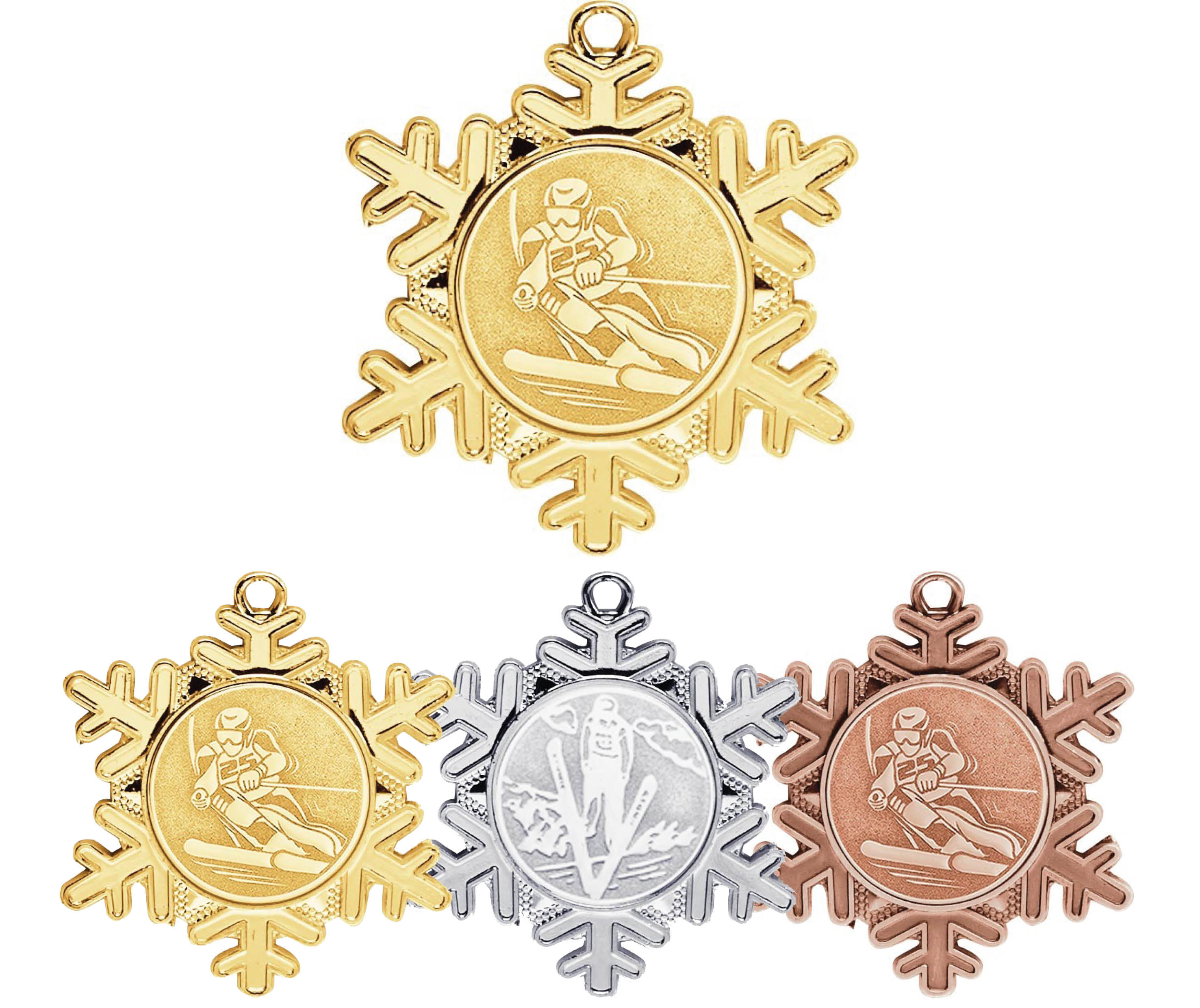 Wintersportmedaille in Schneeflockenform (Artikel 4700)
