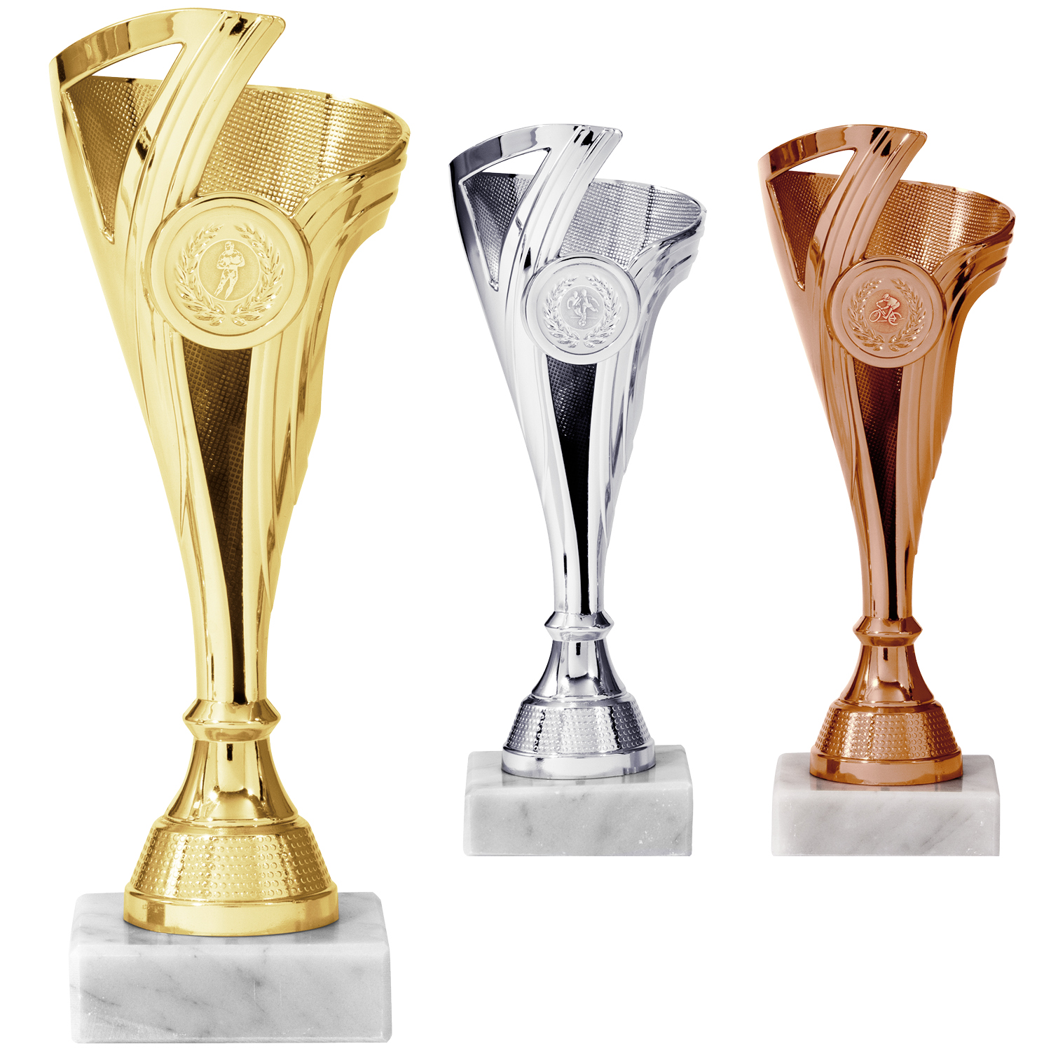 Aufsteller in Gold, Silber und Bronze (Artikel 117 118 119)