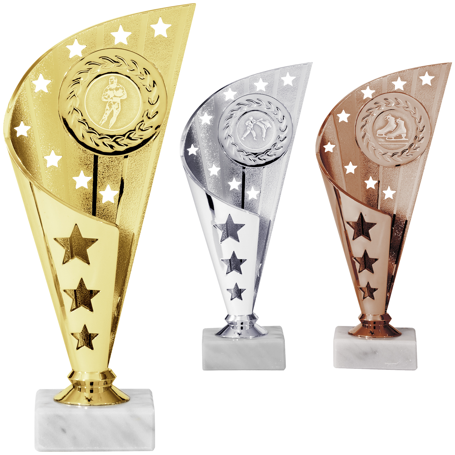 Aufsteller in Gold, Silber und Bronze (Artikel 160 161 162)