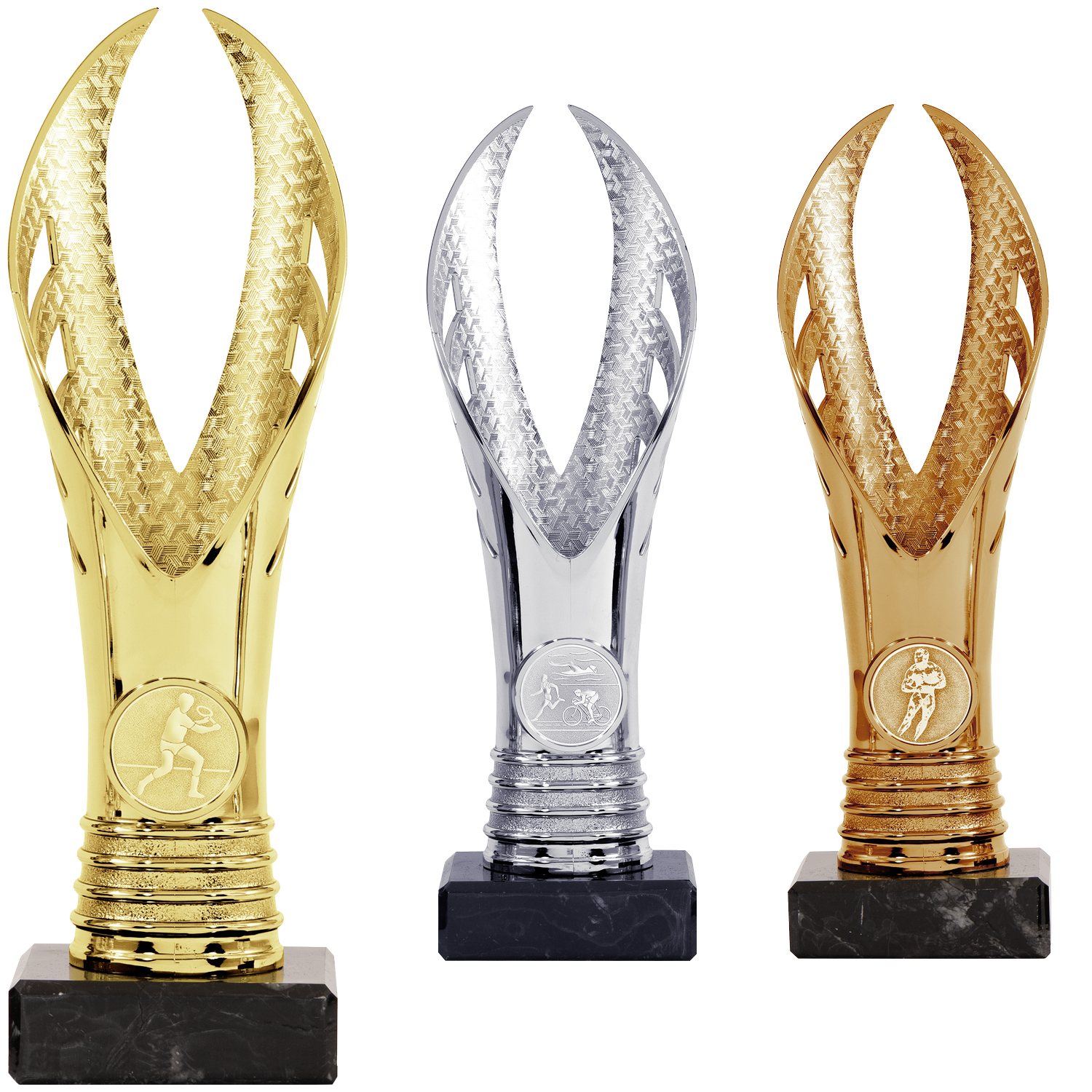 Aufsteller in Gold, Silber und Bronze (Artikel 179 178 177)