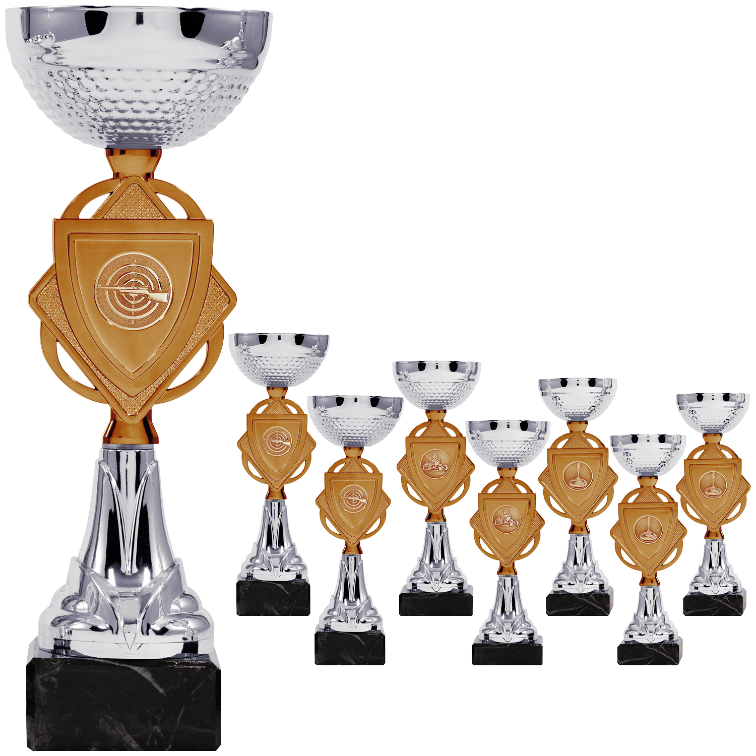 Pokalserie in Silber und Bronze (8370)