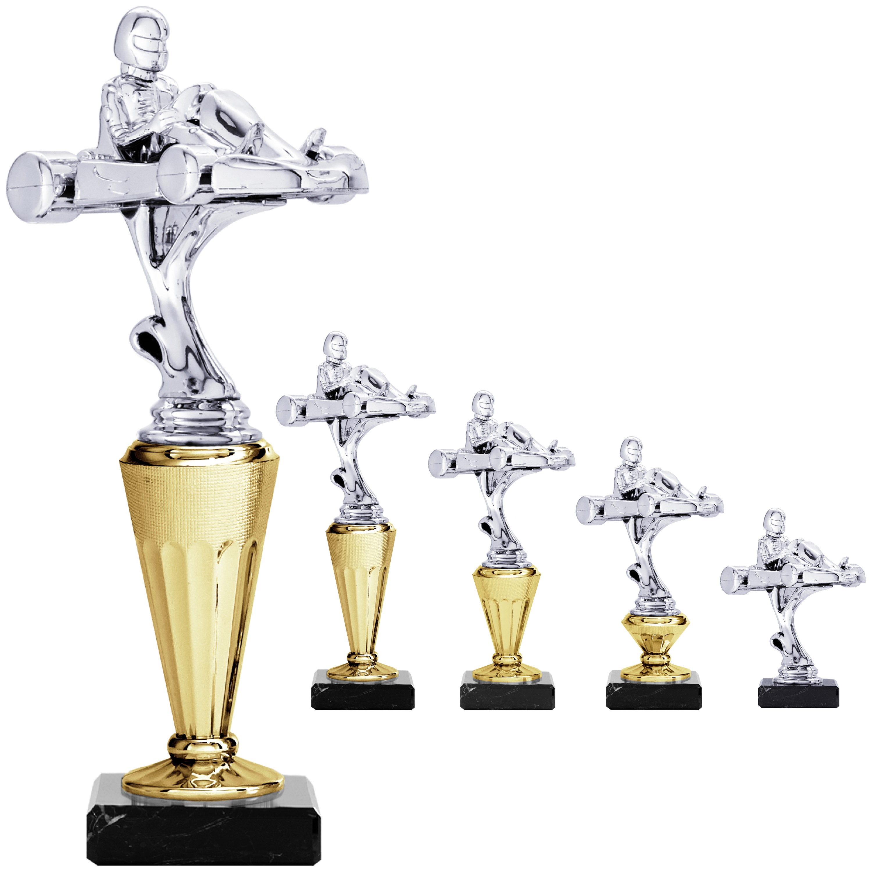 Motorsportfigur auf echtem Marmorsockel (Artikel 4405 4406 4407 4408 4409)