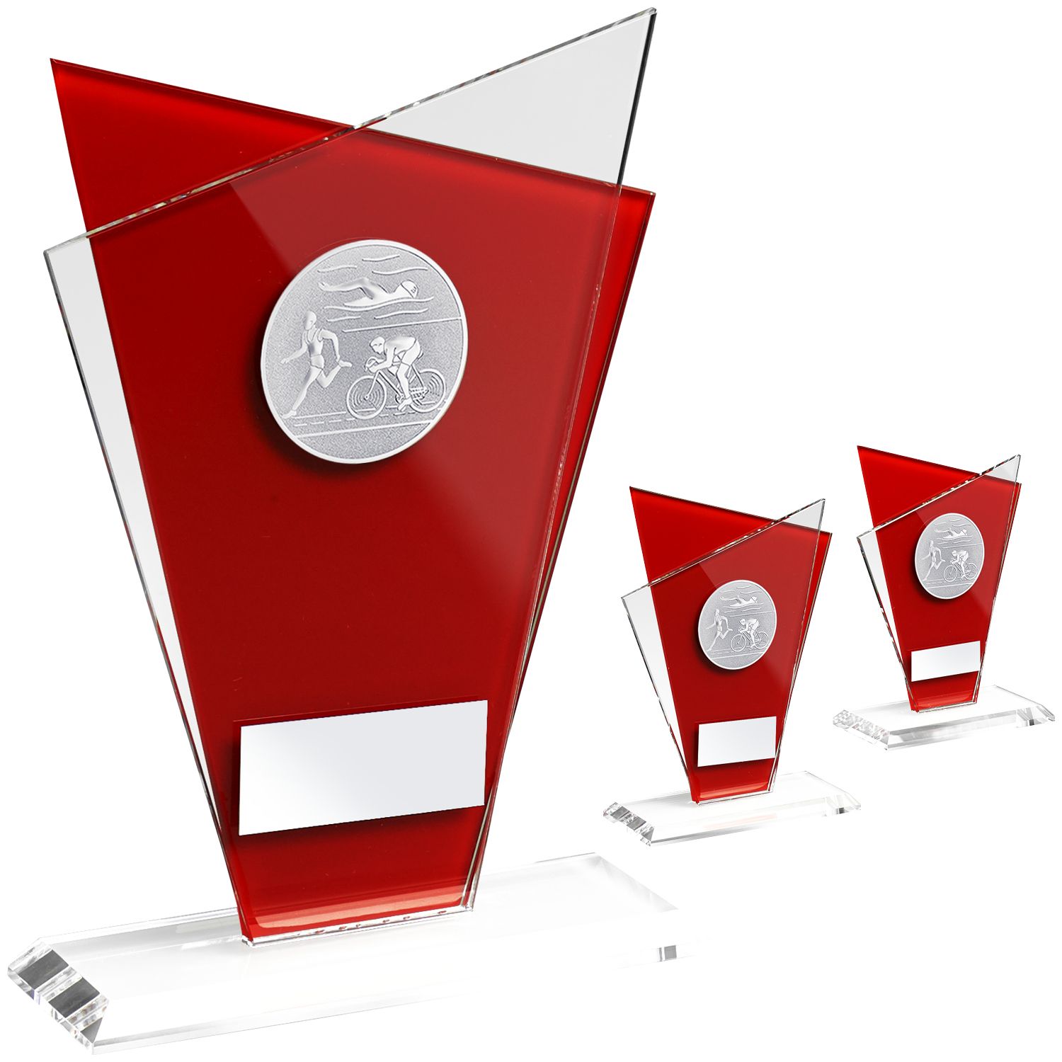 207EiKFqXy4AmQy8 Attraktiver Glaspokal mit rotem Glaselement (Artikel 207)