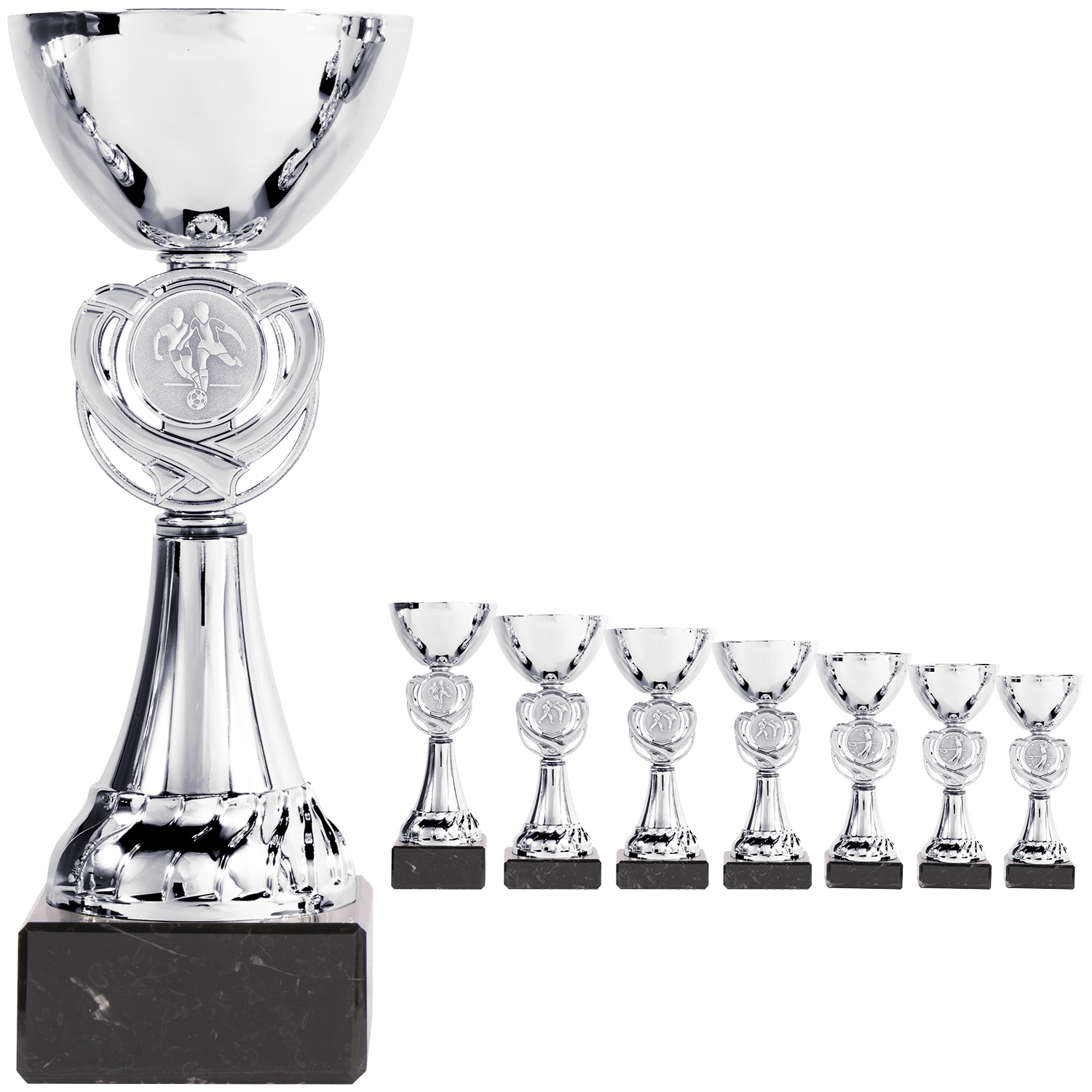 Elegante Pokalserie in Silber (Artikel 8040 o.D.)