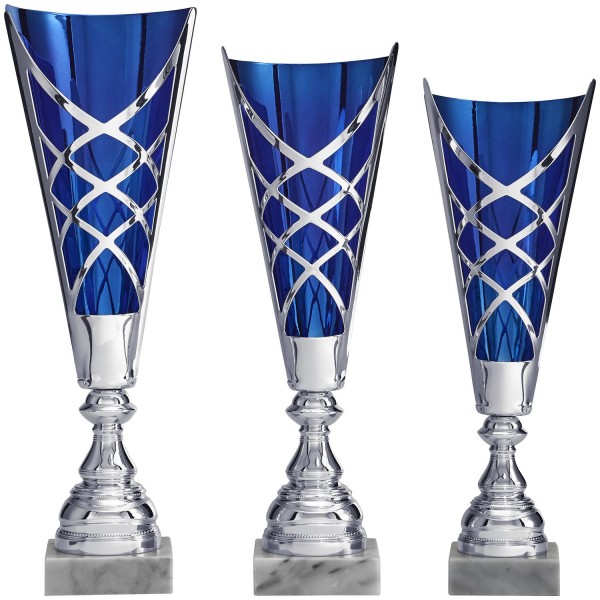 Silberner Pokal mit blauem Innenteil (Artikel 8873)