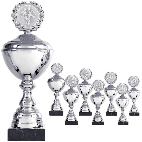 Elegante Pokalserie in Silber (Artikel 9050 m.D.)